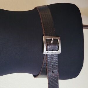 Vintage Ben Sherman dark brown/black leather belt, 40" long
